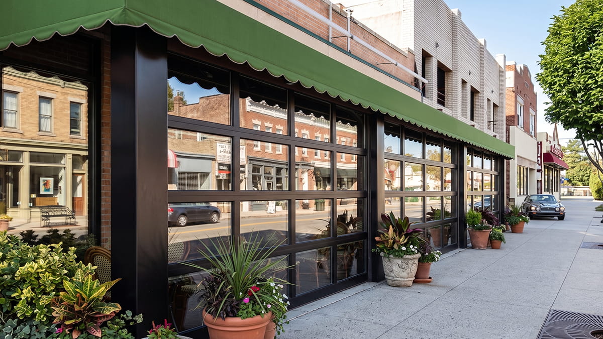 Commercial garage door company installing overhead door in New Jersey
