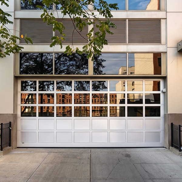 commercial sectional overhead doors installed at industrial building in New Jersey