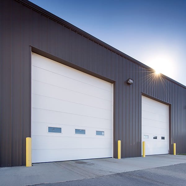 distribution center with commercial roll up doors and industrial overhead doors