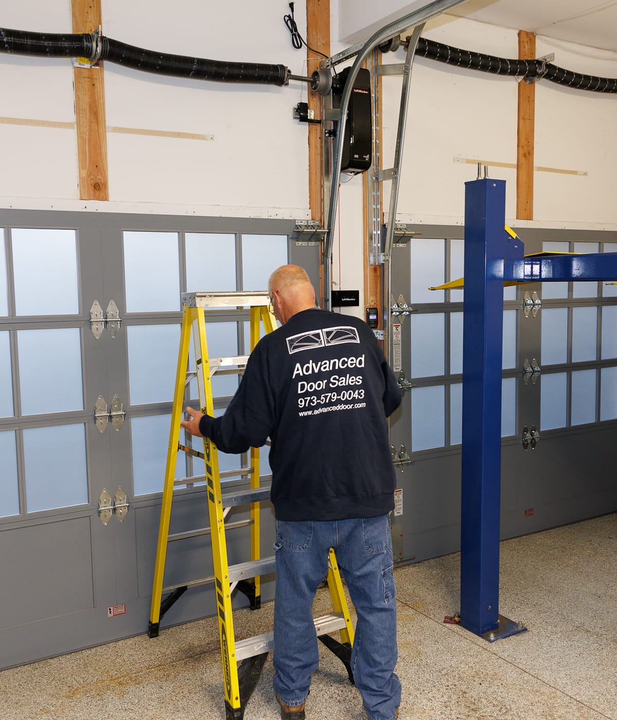 Residential garage door installation on a Brooklyn, NY home by Advanced Door Sales