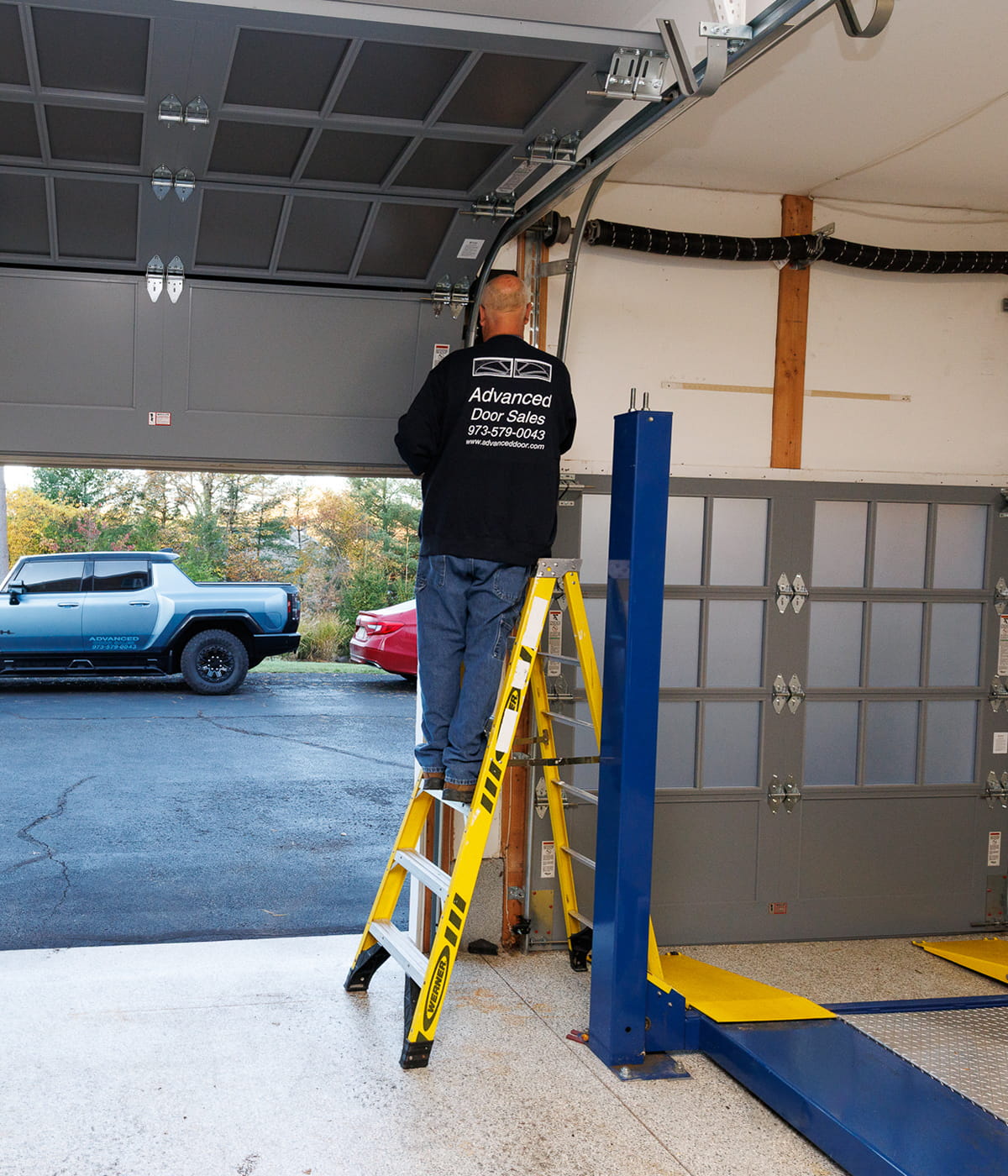 Residential garage door installation on a Westchester, NY home by Advanced Door Sales