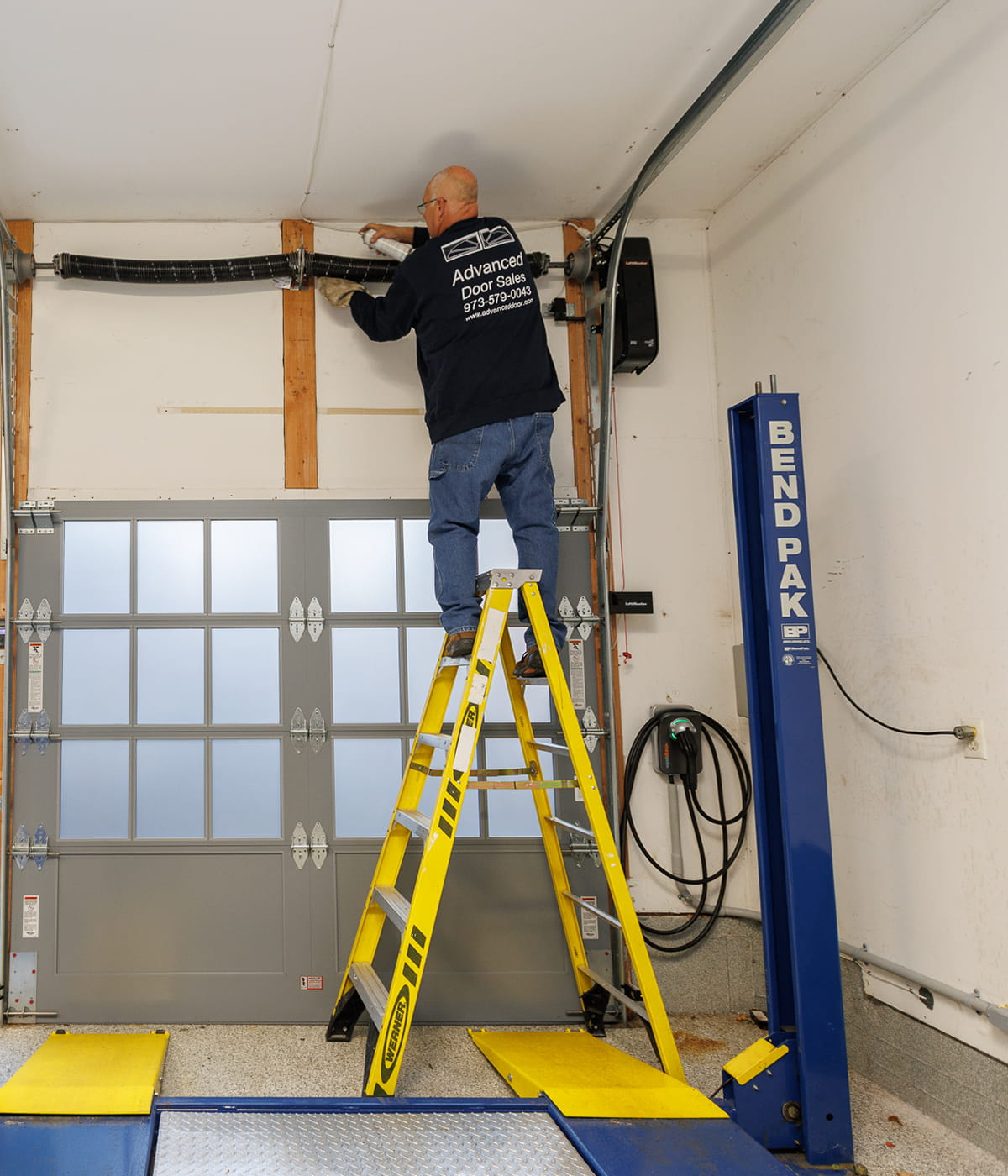 Residential garage door installation on a Woodbridge, NJ home by Advanced Door Sales