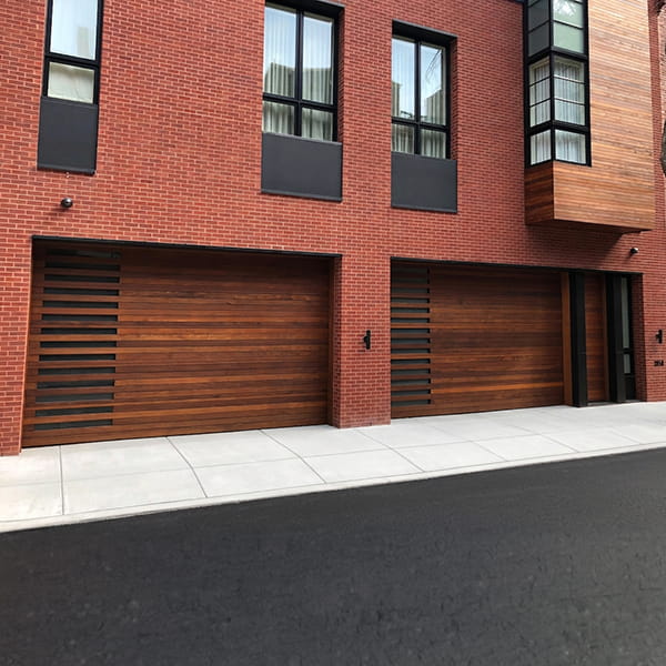 Professional residential garage door installed at a private home