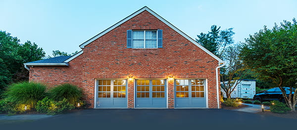 Three car residential garage door installation in Far Hills, New Jersey